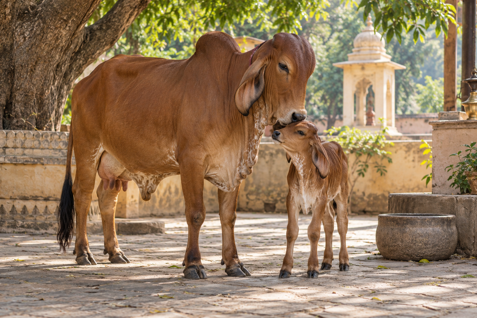 Illustration representing daily cow care